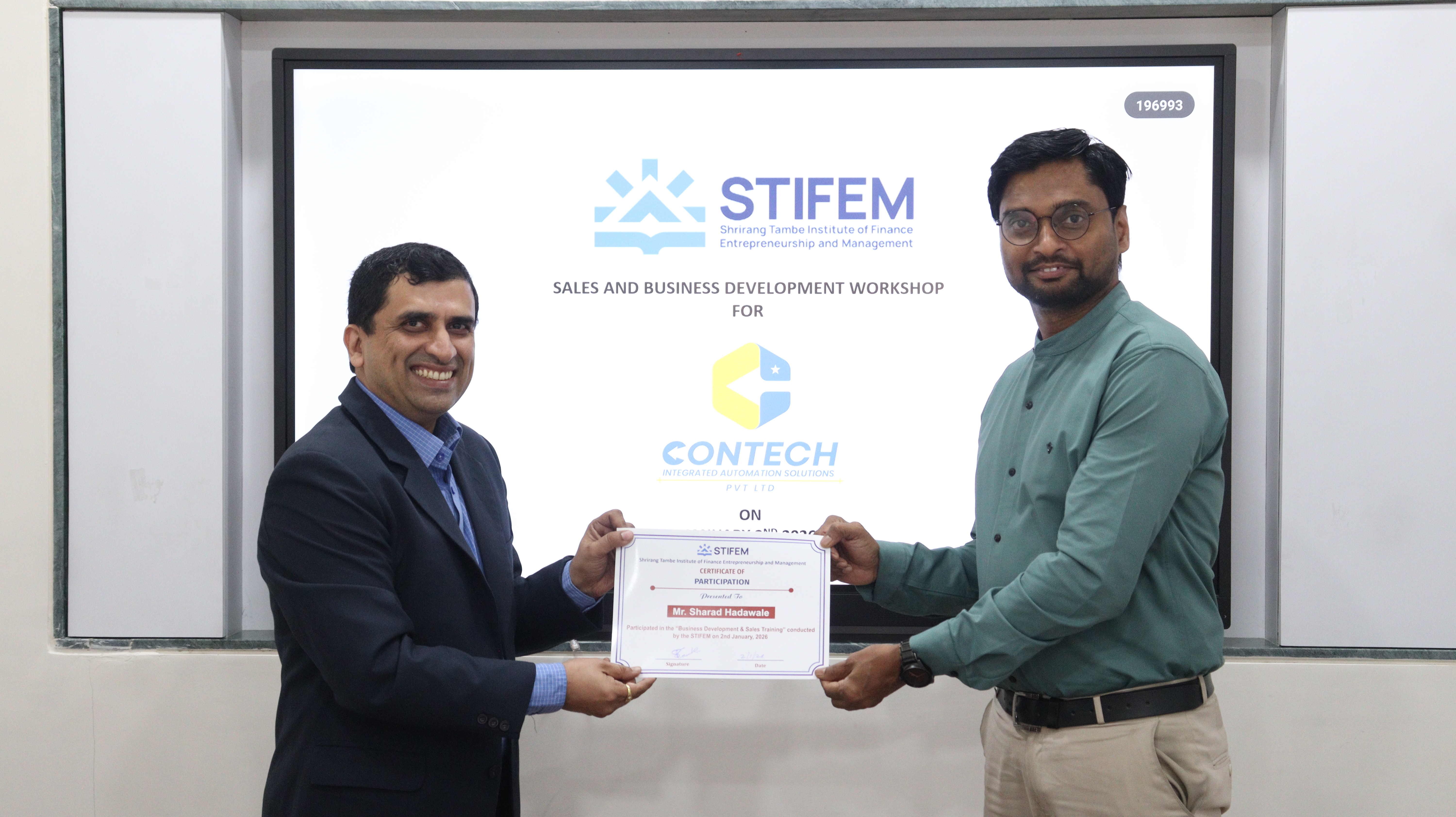 Certificate presentation