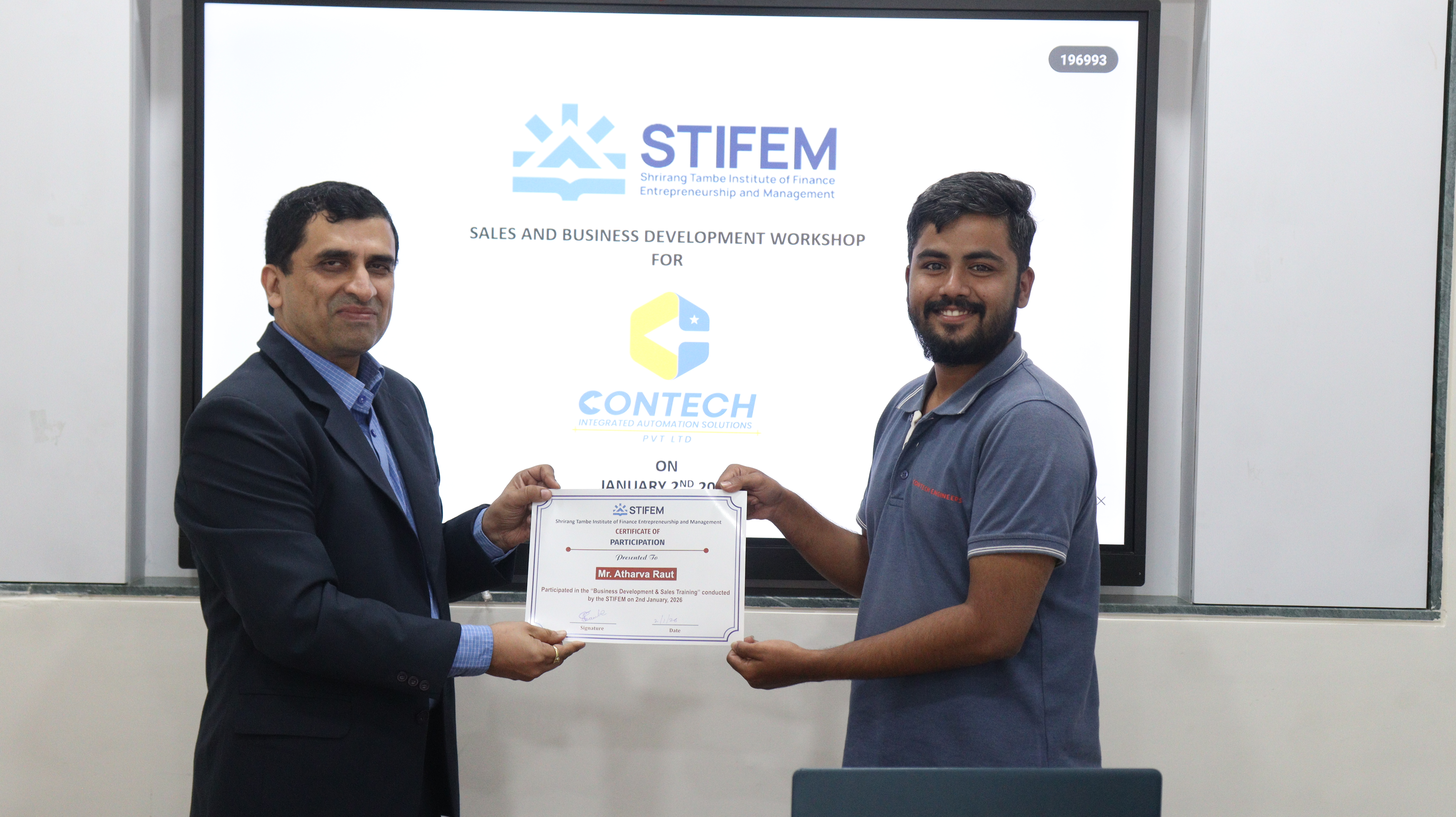 Certificate presentation