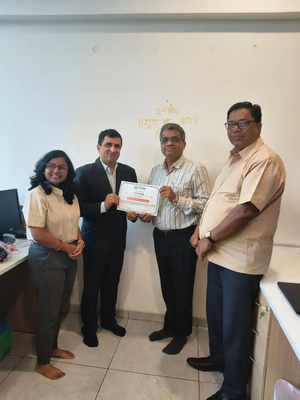 Certificate ceremony