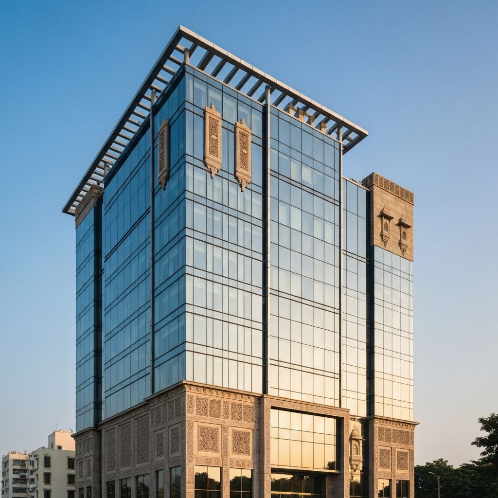 Modern corporate office building
